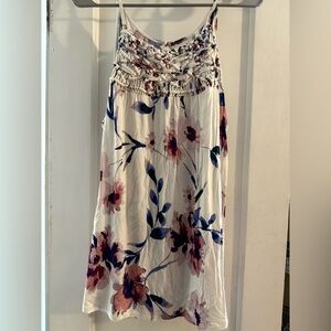 Maurices Smocked A-Line Top in Purple, Mauve and Blue